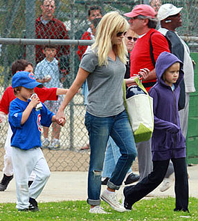 Photos of Reese Witherspoon, Deacon and Ava Phillippe at Baseball Game in LA