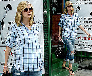 Photos of Pregnant Heidi Klum Picking Up Henry from Karate