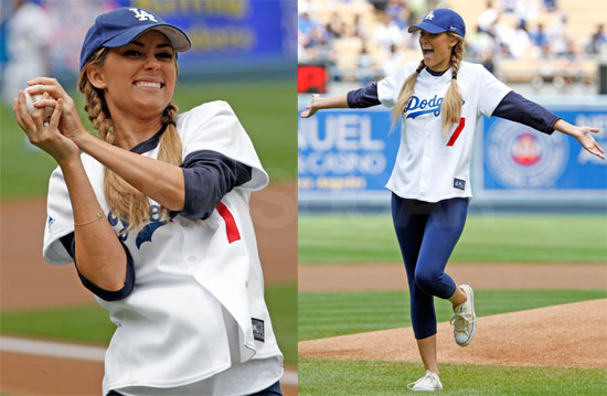 Lauren Conrad at Dodgers Game