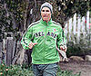 Slide Photo of Matthew McConaughey Wearing an Ireland Sweatshirt While Jogging in LA
