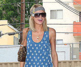 Slide Photo of Paris Hilton Wearing Blue in Studio City