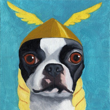 Bostons Wearing Hats 2 ($40)