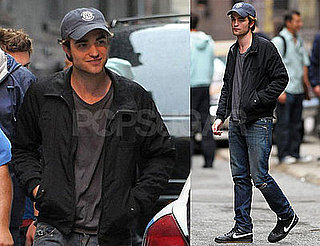 Photos of Robert Pattinson Filming Remember Me Wearing a Hat in NYC