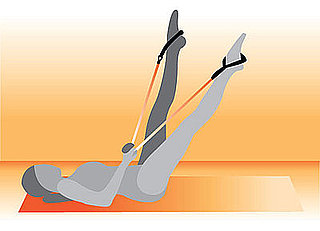 Multitasking Move: Resistance Band Flutter Kicks 