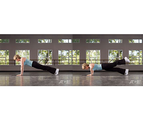 Push-Up With Single Leg Raise