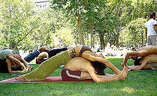 How to Do Forward Bend Lounge Partner Yoga Pose