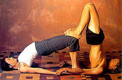 Partner Yoga Pose: Double Bridge