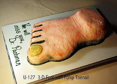 Cake in the Shape of a Foot With Toe Fungus