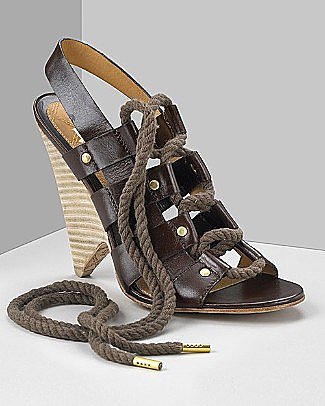 L.A.M.B. Women's "Trianna" Lace Up Wedges - Shoes & Handbags - Bloomingdales.com