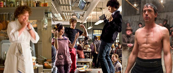 Movie Preview Video Clips at End of Oscars Credits: Amelia, Sherlock Holmes, Julie and Julia, Fame, Up Movie Preview Video Clips at End of Oscars Credits: Amelia, Sherlock Holmes, Julie and Julia, Fame, Up
