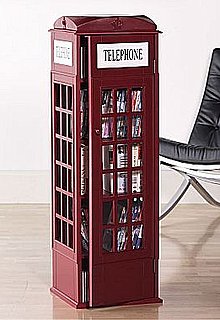 Red Phone Booth Media Cabinet Is $200 From JC Penney