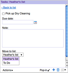 Easily Move Items to Different Lists With Google Tasks