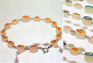 Charm Bracelet Made From Old Cell Phone Buttons