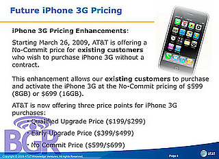 Leaked AT&T Presentation Document Shows iPhone to Be Sold Contract Free For $599 and $699