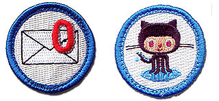 Nerd Merit Badges Feature Badge For Clearing Your Email Inbox