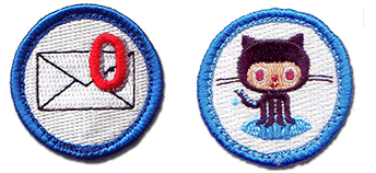 Nerd Merit Badges Feature Badge For Clearing Your Email Inbox
