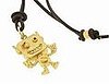 Catherine Michiels Gold, Diamond, and Ruby Robot Necklace