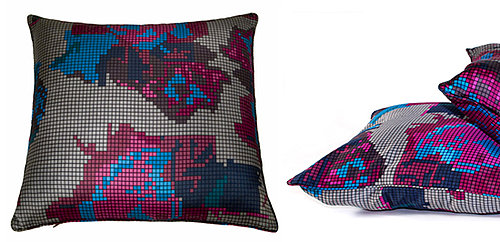 Mixelated Pillow Is Pixelated Floral Print