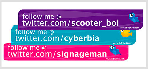 Pimp Your Ride With a "Follow Me" Twitter Sticker 