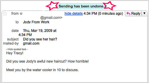 Gmail Labs' Undo Send Gmail Labs' Undo Send