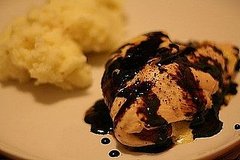 Blue Cheese and Sun-Dried Tomato Stuffed Chicken Breasts with Balsamic Glaze