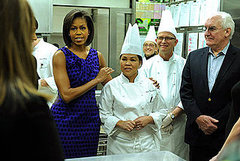 Michelle Obama and Cristeta Comerford Host White House Kitchen Tour