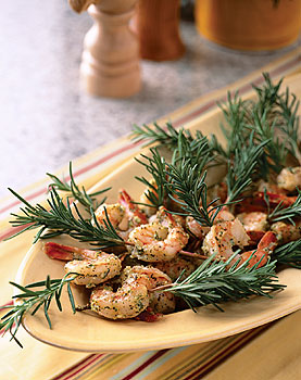 Skewered Rosemary Shrimp with Mint Pesto Skewered Rosemary Shrimp with Mint Pesto