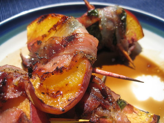 Pancetta-Wrapped Peaches