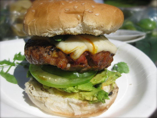 Pork Chipotle Muenster Burgers