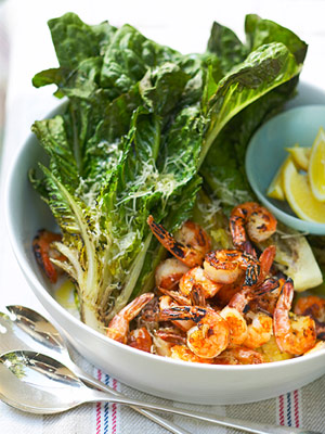 Fast & Easy Dinner: Grilled Shrimp and Romaine
