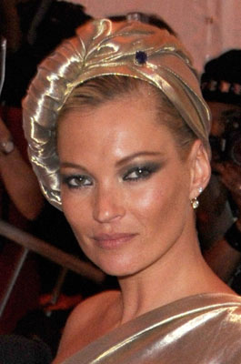 Kate Moss' Hair and Makeup at the Met's Costume Institute Gala