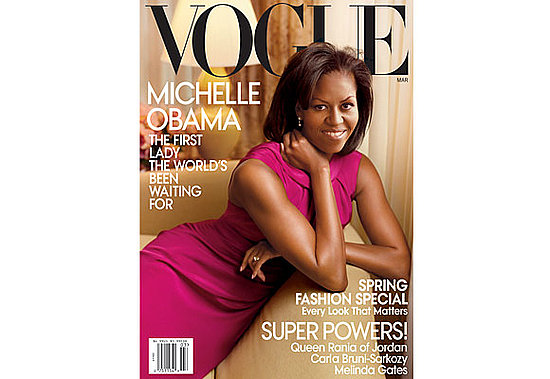 For the cover, Michelle was photographed by Annie Leibovitz wearing a Jason Wu dress.