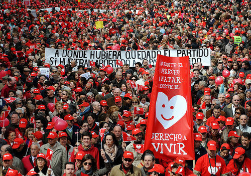 Thousands March Against Looser Abortion Laws in Spain 