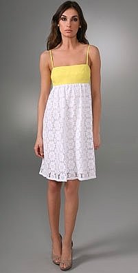 Milly Raffia Crochet Daisy Combo Dress