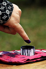 Indonesia Dyes Fingers Blue After Voting