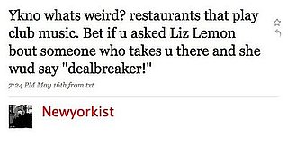 Tweet Nothings: Newyorkist on 30 Rock's Dating Dealbreakers 