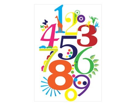Bright Numbers Poster Bright Numbers Poster