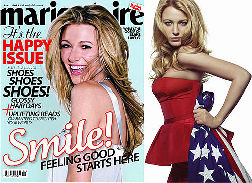 Blake Lively On the April 2009 Cover Of Marie Claire UK, Talking About Penn Badgley, Dogs, Mickey Rourke and More