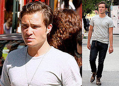 Photos Of Ed Westwick Out In Soho, New York. Cast Opposite Gemma Arterton In Wuthering Heights