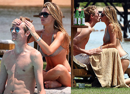 Photos of Abbey Clancy in Bikini Kissing Peter Crouch on Holiday