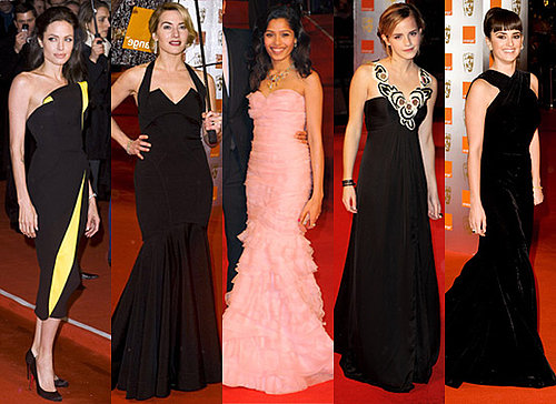 Angelina Jolie, Kate Winslet, Penelope Cruz, Emma Watson and Freida Pinto at 2009 BAFTA Awards