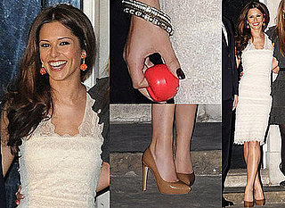 Cheryl Cole in Lace Dress at 10 Downing Street