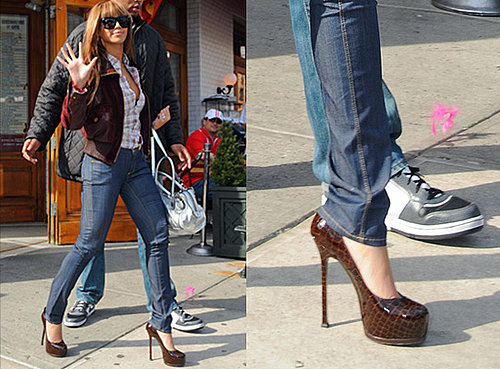 Beyonce in High Brown Heels
