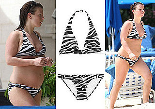 Photos of Coleen Bikini Zebra Print Halterneck Swimwear