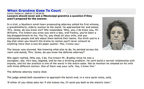 Grandma at Court