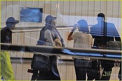 Angelina Jolie arriving in Washington DC via a private jet with son Maddox
