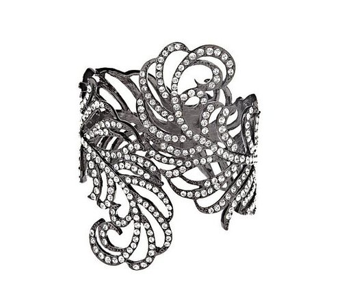 Kenneth Jay Lane's KJL Fanciful Feather Cuff Bracelet - QVC.com - $255