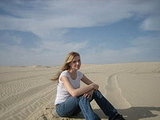 Heidi posing in the dunes