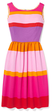 Fabworthy: Isaac Mizrahi Sunset Stripe Cotton Dress 