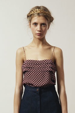 Fabworthy: Lyell Pinwheel Burgundy Camisole 